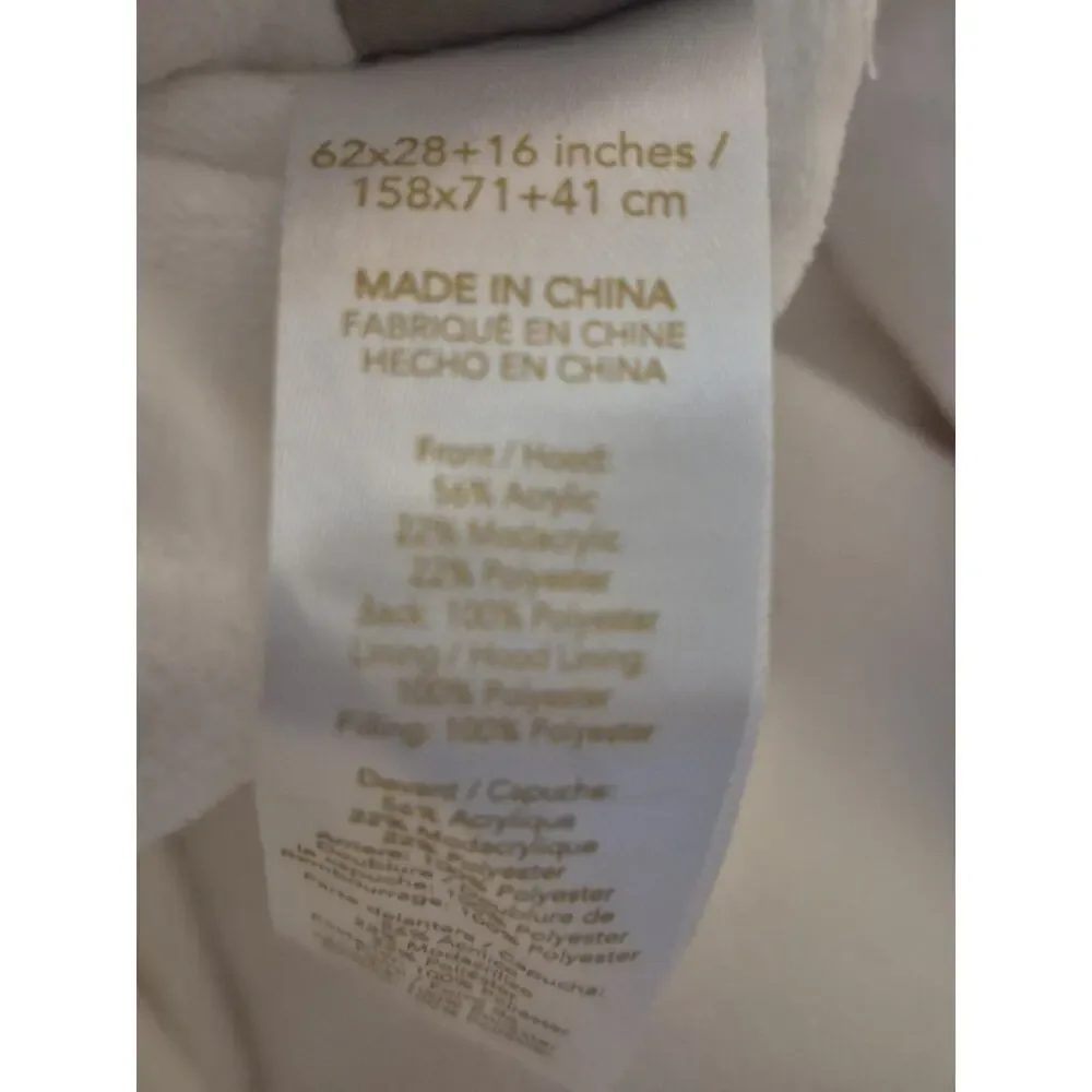 💥 Pottery Barn Teen Sleeping Bag Hooded Faux Fur Supremely Soft Zip Front